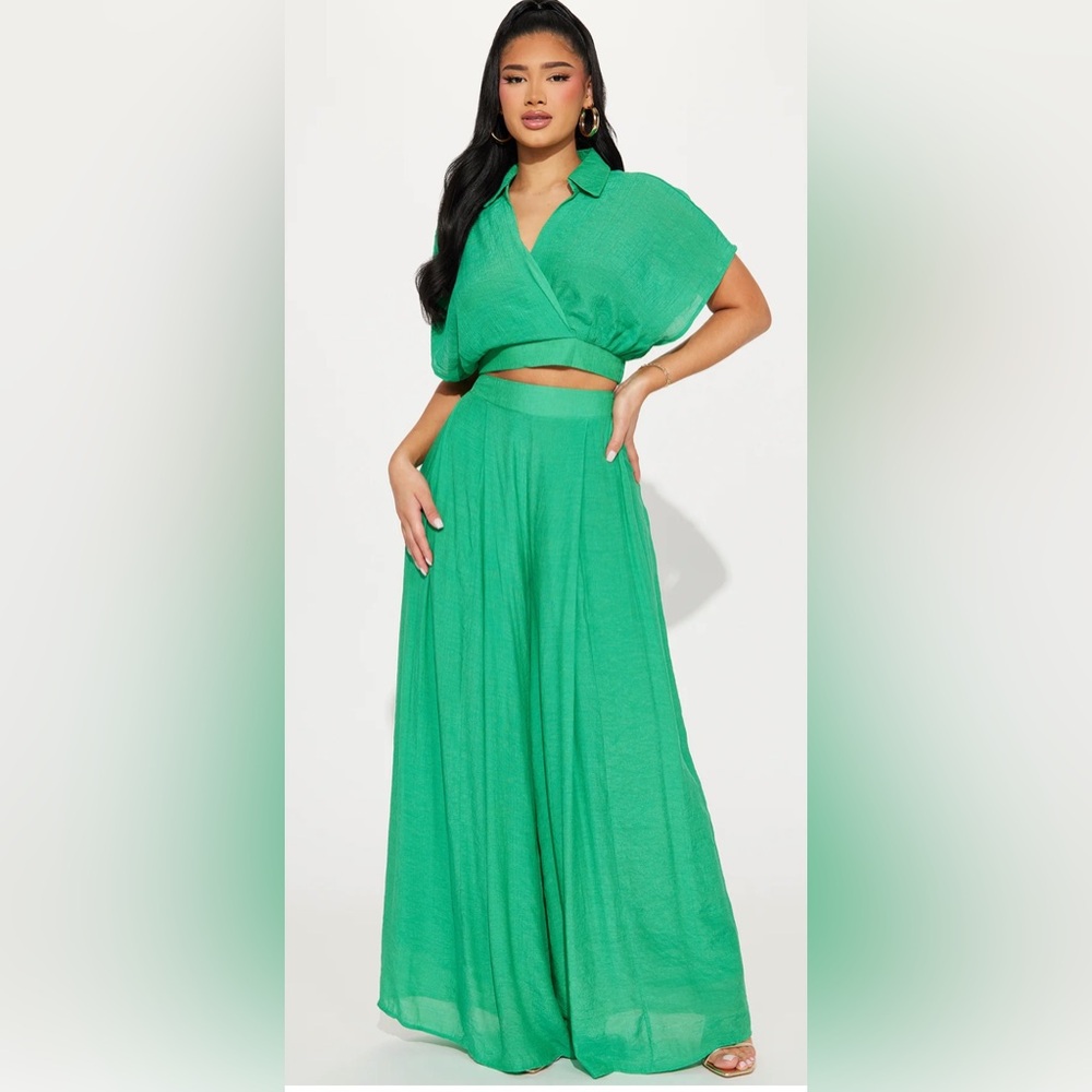 Vibrant Green Pant Set